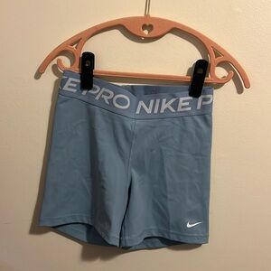 Baby Blue Nike Pro Shorts